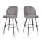 Flash Furniture 2PK 30" Gray Faux Linen Armless Barstool AY-1026H-30-GYFAB-GG - alternate 5